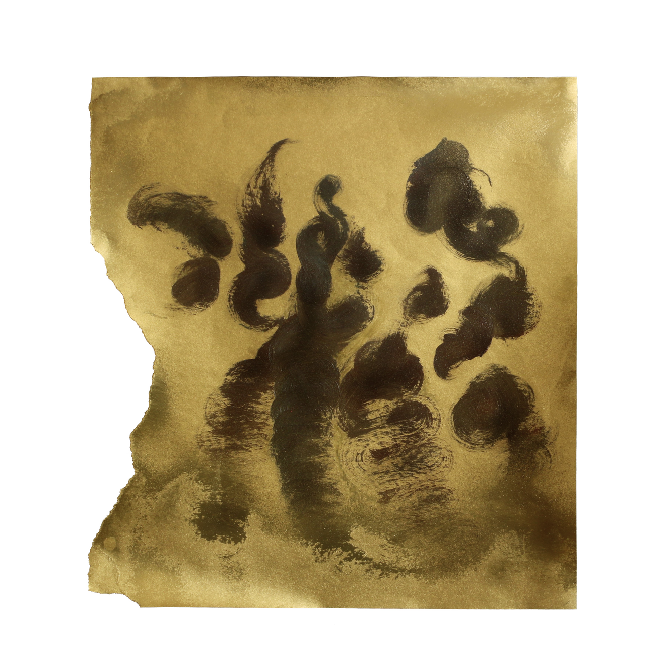 Gold and oil on paper 45x42